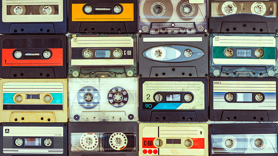 Collection of audio cassettes
