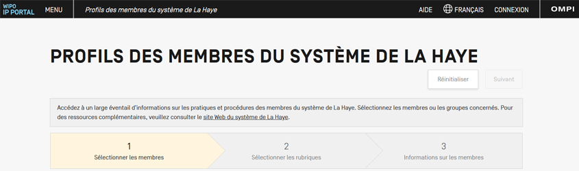 Image de l'interface qui vous guide visuellement à travers les trois étapes de la recherche d'informations.