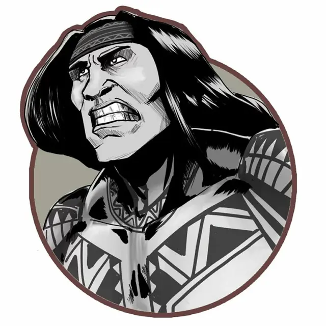 Bernardo Carpio, a Filipino Hero's Face in black and white