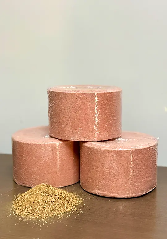 Cacao lick, a livestock feed supplement