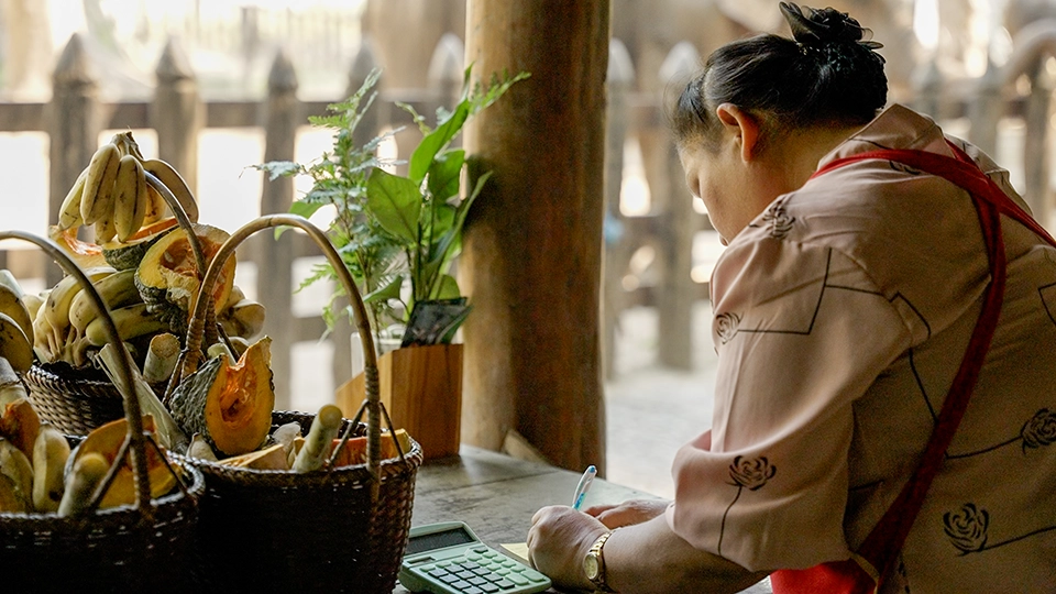 A vendor stall in the Green Jungle Park