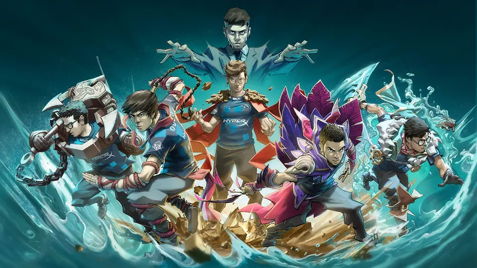 Video game characters representing the Isurus team