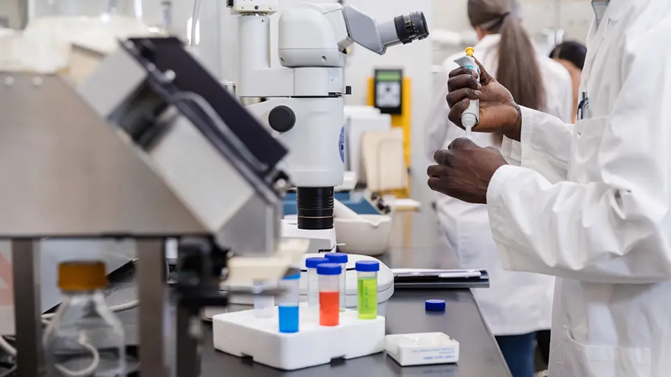 A scientist working in a laboratory